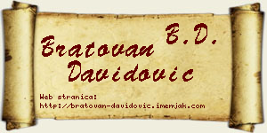 Bratovan Davidović vizit kartica